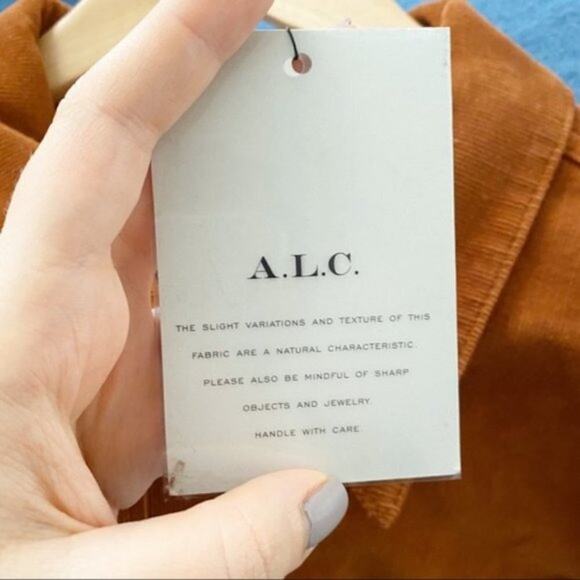 A.L.C. brown corduroy jacket button down sz 12 NWT - Picture 11 of 11